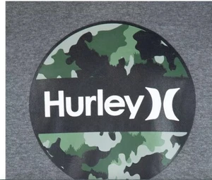 Hurley Youth/Teen Boys 7/8 Gray Camo Logo Long Sleeve Hoodie Sweatshirt Brand Ne - Picture 1 of 4
