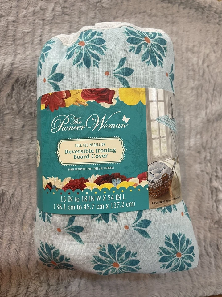 The Pioneer Woman Floral Folk Geo Medallion Reversible Ironing Pad Cover New.
