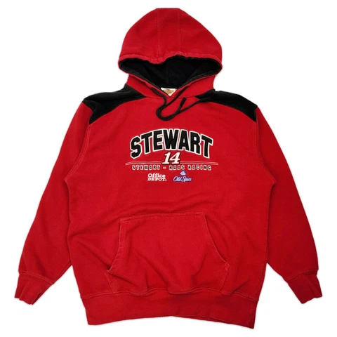 Tony Stewart #14 Pullover Hoodie Sweatshirt NASCAR Winners Circle Old Spice Sz L Cover