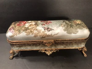 Antique French Porcelain Box/Gilt Bronze/Signed/Bonboniere/France C.1880/jewelry - Picture 1 of 12