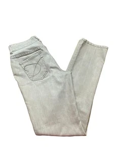 Pantalones de mezclilla Chico's Platinum talla 00 cintura 28 ajuste definitivo pierna delgada bordados - Imagen 1 de 9
