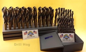 62 Pc Silver & Deming Drill Bit Set 1/16" to 1" Drill Hog USA Lifetime Warranty - Picture 1 of 6