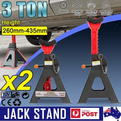 2PCS 3 Ton Capacity Car Jack Stands Lift Heavy Duty Rubber Pad Jack Repair Tool - image 1 of 4
