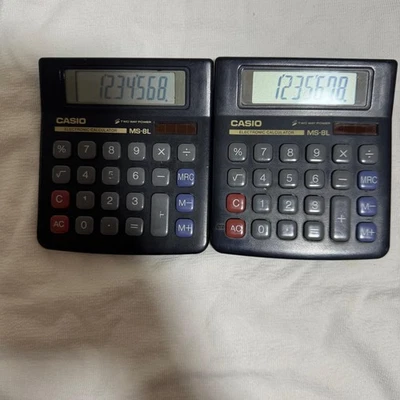 Casio MS-8L calculator solar operated battery working  - Image 1 of 4