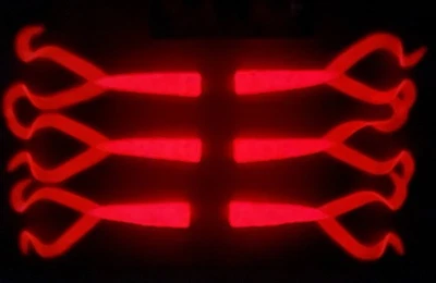 "Boogey Man Bait Co. 6"" Doble Cola Scampi Lingcod Rock Fish Halibut Redfish paquete de 6" Foto 1 de 4