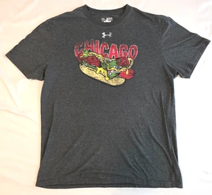 CHICAGO HOT DOG Shirt Under Armour Größe L Chicago Dog - Bild 1 von 5