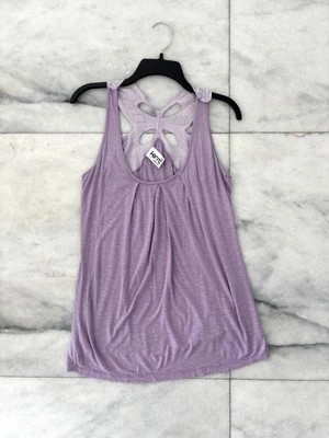 Y2K Kirra Tank Top Blouse Light Purple Sequin Butterfly Women M USA Fairycore - Image 1 of 4