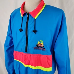 Giacca a vento mezza zip vintage anni 90 Toyota Grand Prix Toyota Of Long Beach L/XL - Foto 1 di 8