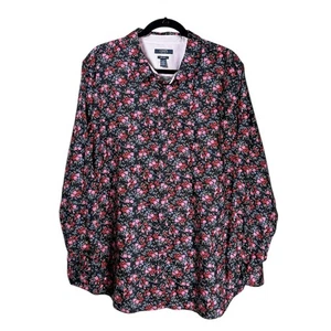 Chaps Ralph Lauren Women's Shirt Button Up Floral No Iron Preppy Blouse Top 2X - Picture 1 of 8