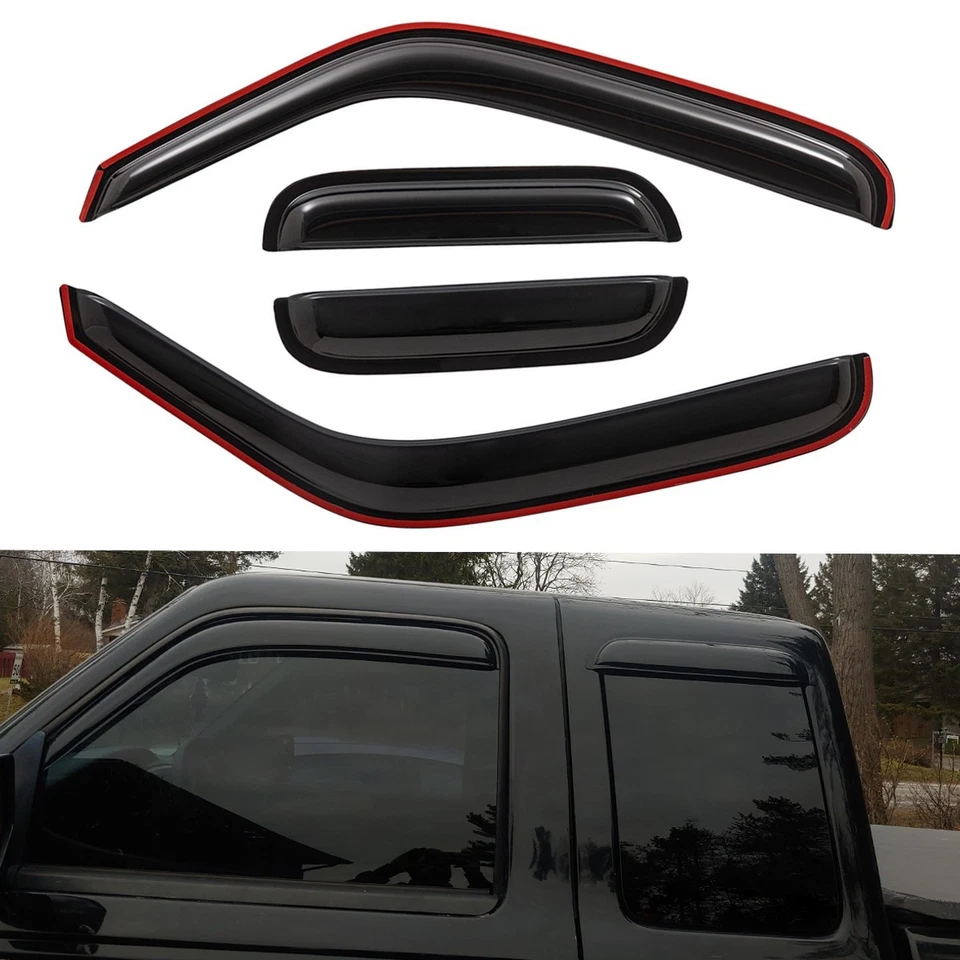 Smoke Window Vent Visor for 1999-2009 Mazda B2300 B2500 B3000 B4000 Extended Cab Foto 1 de 4