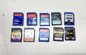 Assorted SD/SDHC Memory Card Lot of 10 - Picture 1 of 6