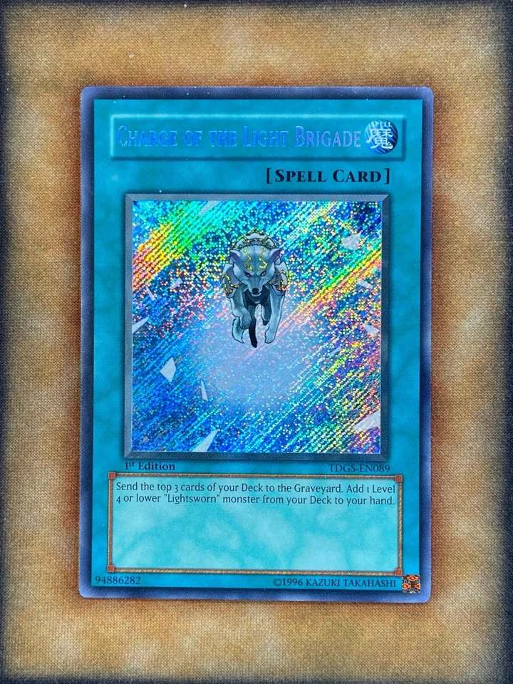 Yugioh Charge of the Light Brigade TDGS-EN089 Secret Rare 1st Ed NM - Image 1 of 1