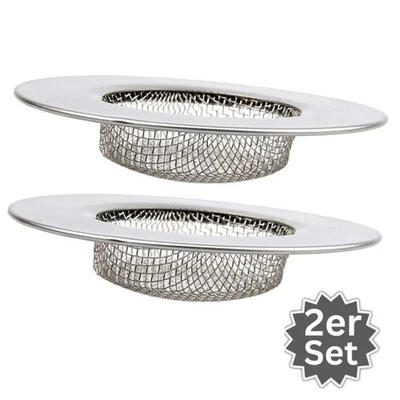 Edelstahl Haarsieb 2.STK,Abfluss Sieb-Haarsieb-Spüle-Dusche,Waschbecken Bad Haar - Bild 1 von 4