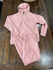 WOMENS PINK 2PC HOODIE SET BY ATHLETIC SIZE MEDIUM