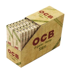2 Boxen (64 Heftchen) OCB Organic Hemp Slim+Tips, 32 Papers+Tips pro Heftchen - Bild 1 von 3