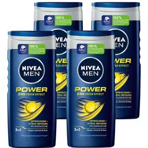 Nivea Men Duschgel Poder 24H Fresh Effect Cuidado de Ducha 250ml 4er Pack - Imagen 1 de 1