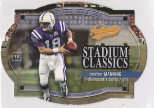 PEYTON MANNING 2002 Fleer Authentix STADIUM CLASSICS INSERT FOOTBALL CARD Colts! - Picture 1 of 2