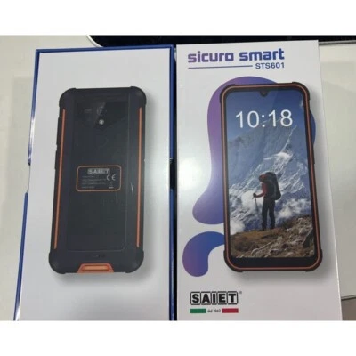 SAIET STS6701 SICURO SMART 4G 6/128GB IMPERMEABILE RUGGED BLACK/ORANGE ip 68 - Immagine 1 di 2
