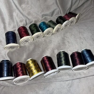 Robinson-Anton Thread Lot 15 Machine Embroidery Cotton 50 Wt 8 /500 Yd 7/1000 Yd - Picture 1 of 6