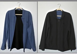 NWOT Mens XL TRAVIS MATHEW Power Surge Reversible Zip-Up Jacket $175 - Foto 1 di 7