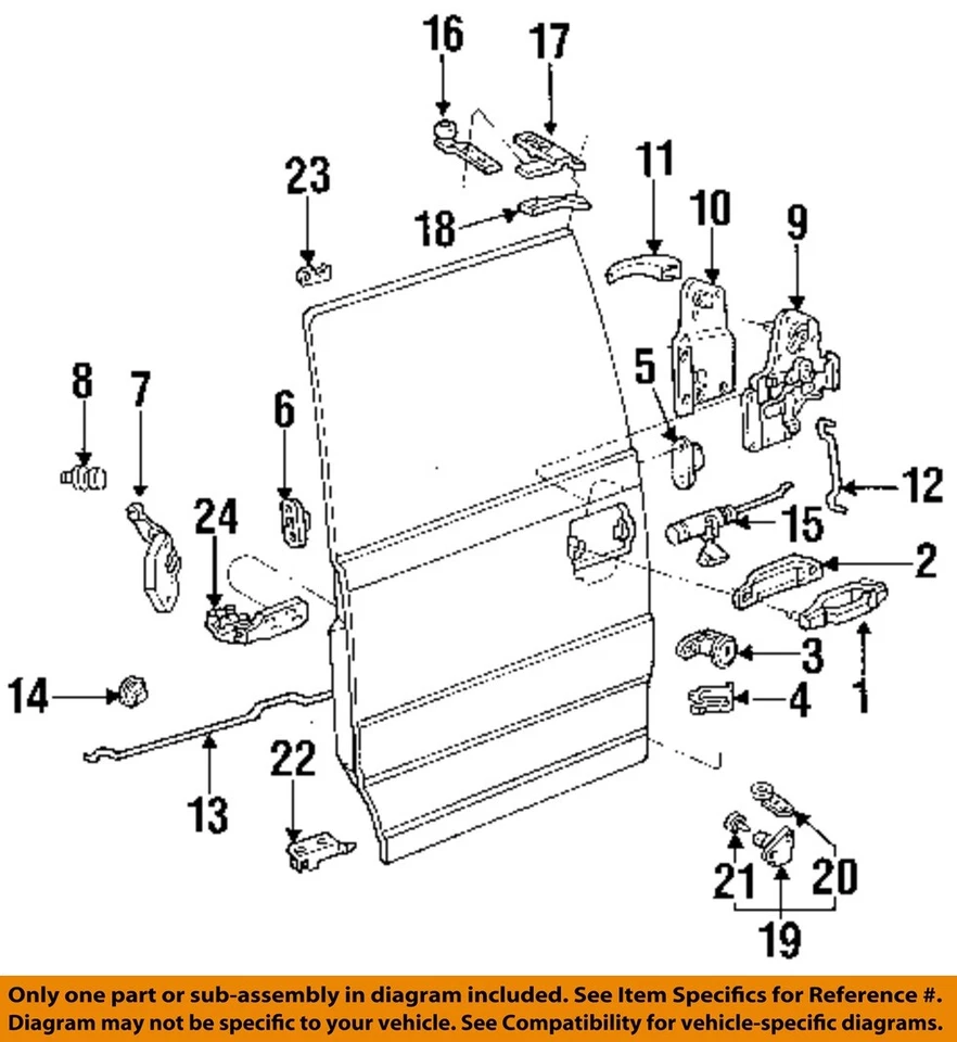 福特原始设备制造商 84-97 Aerostar、Festiva、LTD 屋顶门轨道塞 E69Z1125040B — 第 1/1 张图片