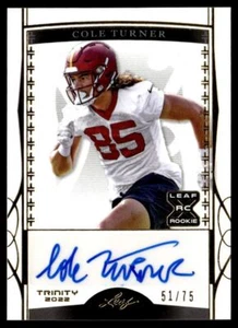 2022 Leaf Trinity Gold Cole Turner Auto 51/75 Nevada Wolf Pack #BA-CT1 - Picture 1 of 2