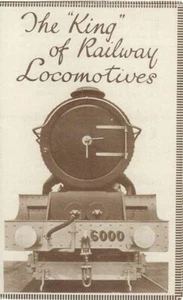 GWR The King of Railway Locomotives 6000 George V 1927 Replica Leaflet - Picture 1 of 2