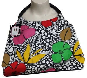 Buckhead Betties Large Floral Canvas/Plastic Beach Tote Bag w/Cosmetic Pouch - Picture 1 of 3
