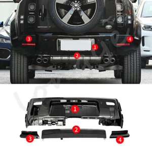 4X Black Rear Bumper Board Trailer Cover Fits For LR Defender 110 90 2020-2023 - Bild 1 von 8