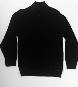 Hering Mens Sweater Zip Up SZ Large Black - Picture 1 of 7