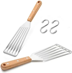 Leonyo Tornio per Pesci a Fessura in Acciaio Inox Set di 2, Impugnatura in Legno, 12,4 pollici e 11 I - Foto 1 di 7