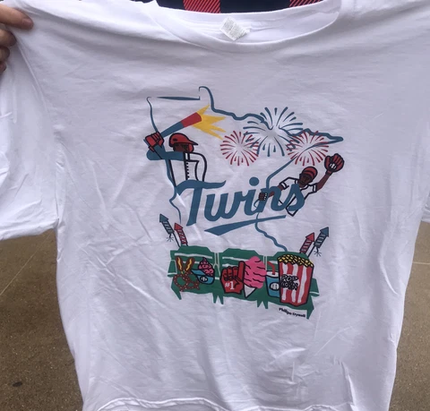SGA 2023 Minnesota Twins 4th Of July Themed T Shirt Size XL New! Cover