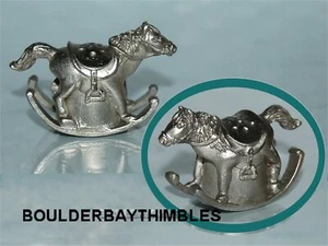PEWTER TCC THIMBLE from CONVERSATION SET - Kiddie's Rocking Horse - Picture 1 of 3