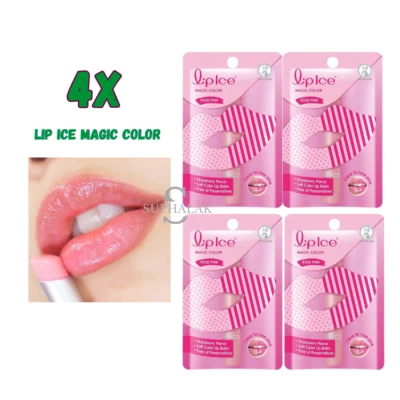 4x Mentolatum Lip Ice Magic Cambio de Color Fresa Humedad Iluminar Labios Foto 1 de 4