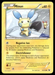 2012 Dark Explorers Set Pokemon Card 040 Minun NM - Picture 1 of 2
