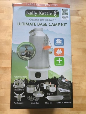 Kelly Kettle Ultimate Base Camp Set – Edelstahl, gebraucht, sehr guter Zustand - Bild 1 von 4