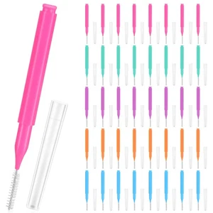 100 Pcs Interdental Brush Flossing Toothbrush Office between Pick - Picture 1 of 11