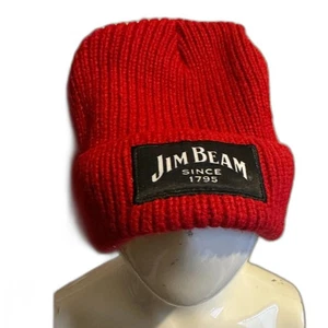Gorro de punto Jim Beam talla única para la mayoría de los rojos nuevo sin etiquetas - Imagen 1 de 6