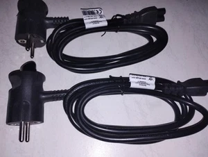 2x Akyga Netzkabel "Kleeblatt" mit Tinen-Stecker IEC C5 auf CEE 7/7, 1,5 m - Bild 1 von 4