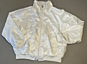 Adidas Women’s Windbreaker Jacket White Lightweight Size S - Picture 1 of 8