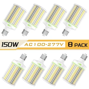 8X 150W LED Corn Light 4500K/5000K/5700K Warehouse Shop High Bay Bulbs, E39 Base - Picture 1 of 13