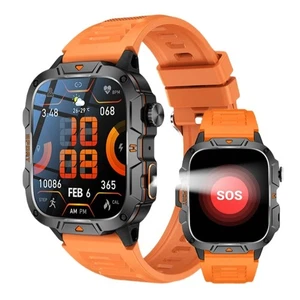 Militär Smartwatch Herren Damen mit Bluetooth-Anrufe 3ATM Wasserdicht Fitnessuhr - Bild 1 von 10