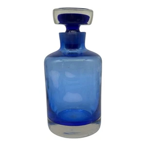 Cobalt Blue Vintage Apothecary Jar W/ Ground Glass Stopper Lid 8.5” Tall Italy - Picture 1 of 12