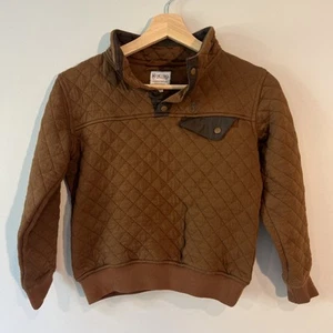 Hey Bo Outdoors Quilted Youth Pullover Brown Size Medium - Picture 1 of 5