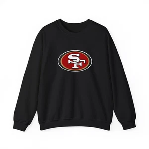 San Francisco 49ers Crewneck Sweatshirt, Football Fan Hoodie, Game Day Apparel, - Picture 1 of 21