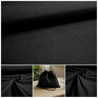 Rohnessel Meterware Schwarz Rohfaser Baumwolle Stoff  B: 316cm Deko Bekleidung - Bild 1 von 4