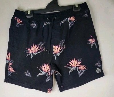 Men's Von Zipper Black Pool Shark Board Shorts Size 32 Swim Trunks (C163) - image 1 of 4