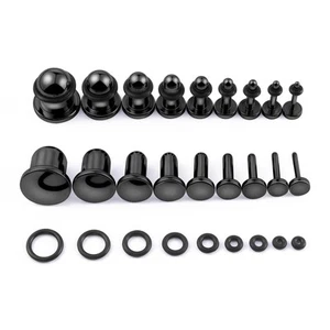 9 Pairs Ear Stretching Kit Stainless Steel Ear Plugs Ear Gauges Ear Expanders... - Picture 1 of 6