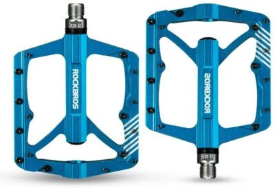 ROCKBROS Bike Pedals Aluminium Alloy 4 Bearings 9/16'' MTB Platform Pedals - Image 1 of 4
