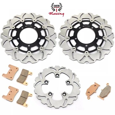 Rotores y pastillas de disco de freno delantero trasero Suzuki GSXR600 GSXR750 2006/2007 Foto 1 de 4